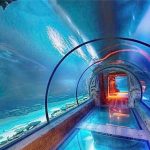 Modern design acryl aquarium lange tunnel