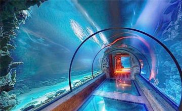 Modern design acryl aquarium lange tunnel