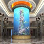 grote cilinder acryl aquarium