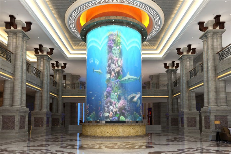 grote cilinder acryl aquarium Yuejing